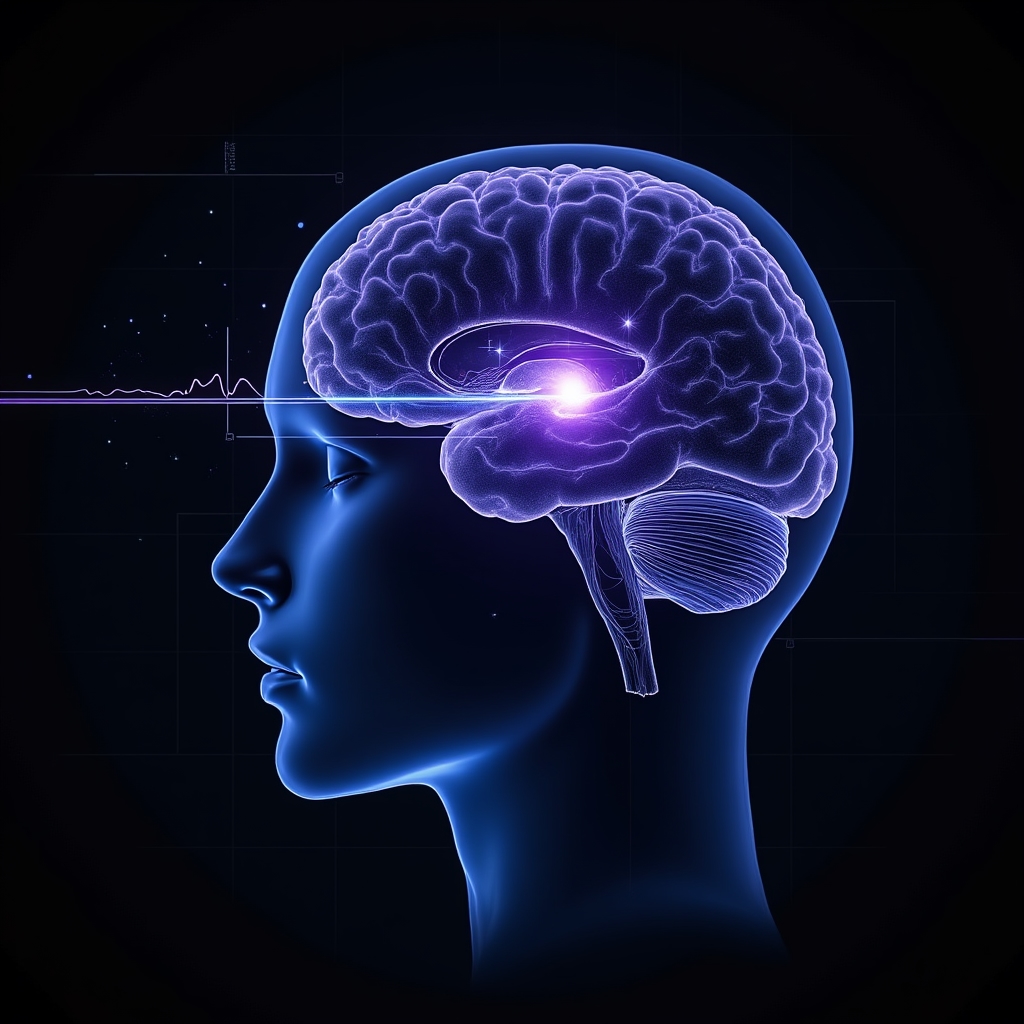 Wissenschaftliche Visualisierung von Gehirnaktivität und Schlafmuster